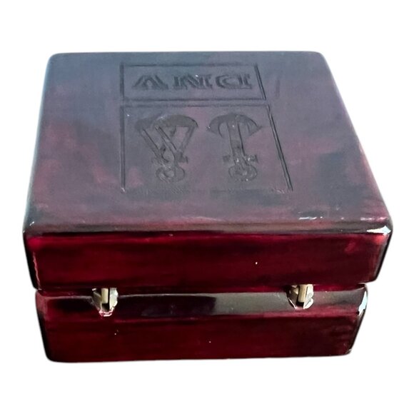 DNV Det Norske Veritas Navigation Compass With Engraved Wooden Box & Hinged Lid - Picture 6 of 6